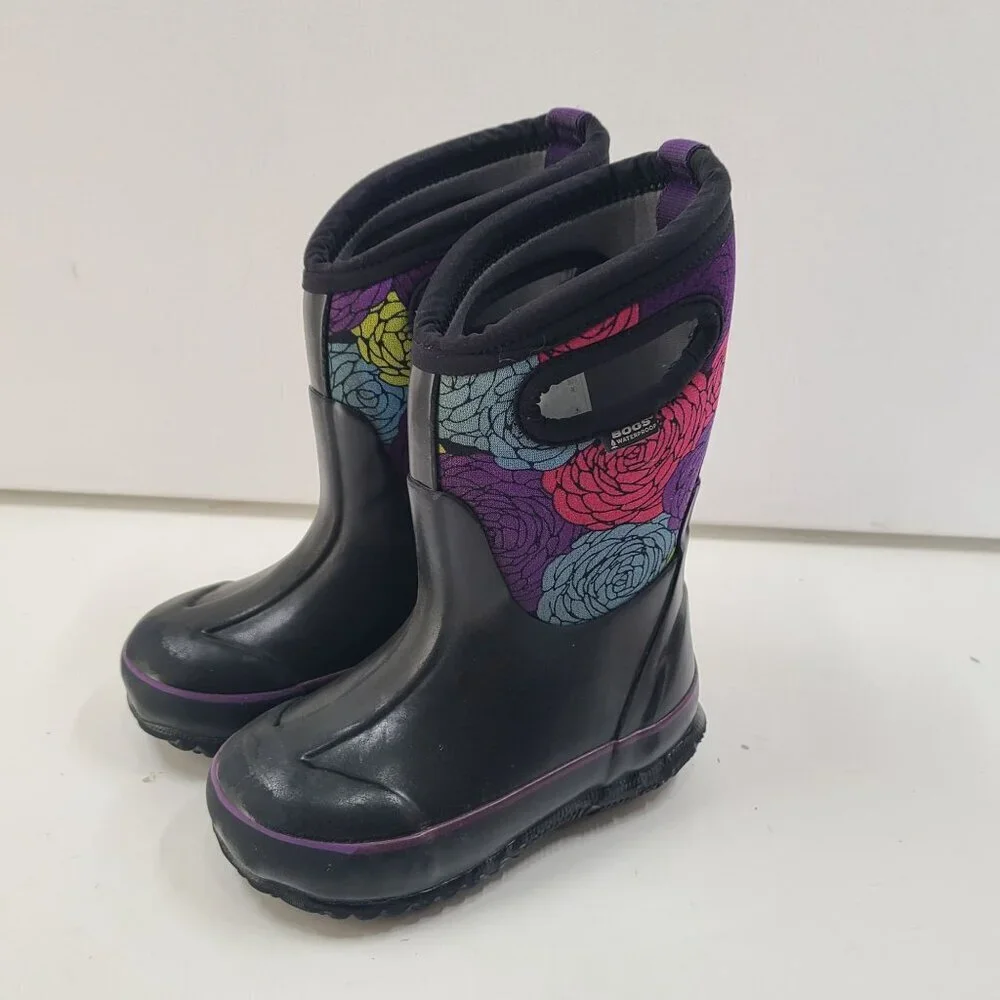 BOGS Unisex-Child Neo-Classic Pull On Rubber Mid Calf Lined Rain Boot Size 5